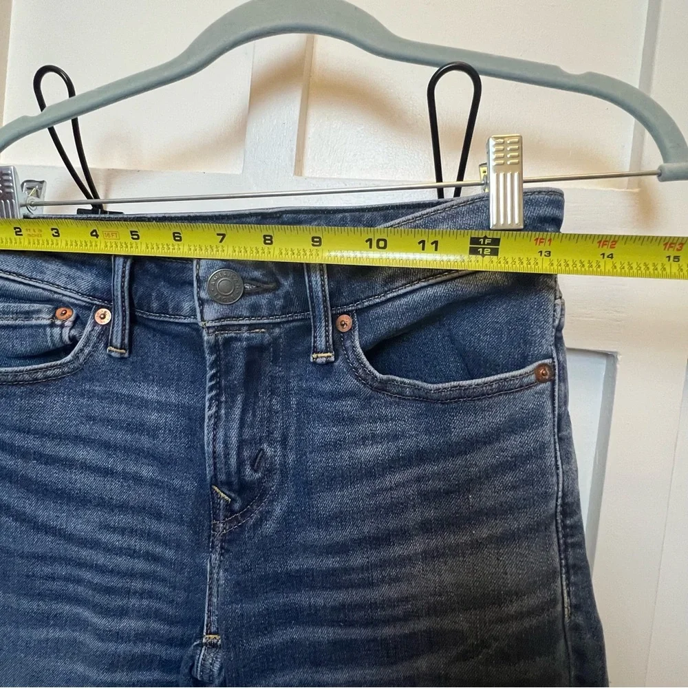 American Eagle Airflex + Original Bootcut Mens 26 x 27 Jeans AE SHORT Whiskering